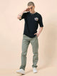 Men's Relaxed Light Green Pure Cotton Trousers