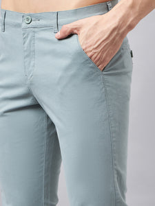 Men's Relaxed Sea Green  Pure Cotton Trousers