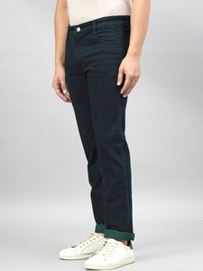 Men's Dark Green Regular Fit Jeans