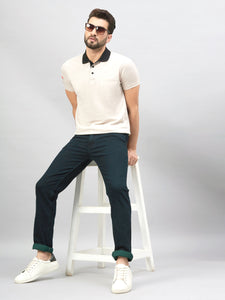 Men's Dark Green Regular Fit Jeans
