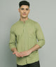 Men's Cotton Mandarin Collar Casual Shirt