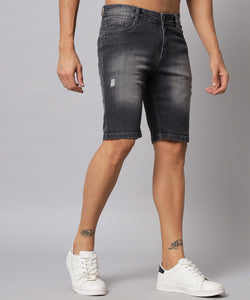 Men's Grey Denim Shorts