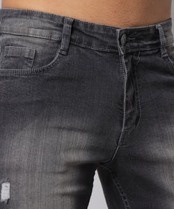 Men's Grey Denim Shorts