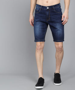 Men's Dark Blue Denim Shorts