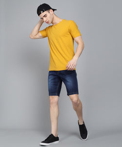 Men's Dark Blue Denim Shorts