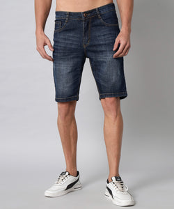 Men's Dark Blue Denim Shorts