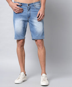 Men's Light Blue Denim Shorts