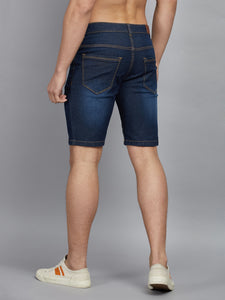 Men's Dark Blue Denim Shorts