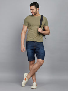 Men's Dark Blue Denim Shorts