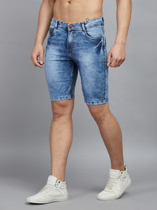 Men's Light Blue Denim Shorts