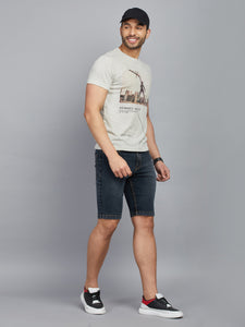 Men's Black Denim Shorts