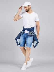 Men's Light Blue Denim Shorts