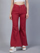 Women's Maroon Jeans