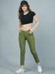 Women's Green Slim Fit Jeans