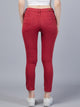 Women's Maroon Slim Fit Jeans