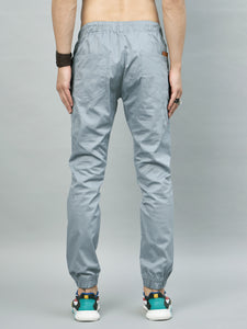 Men's Relaxed Grey Cotton Jogger Trouser