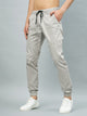 Men's Relaxed Light Grey Cotton Jogger Trouser