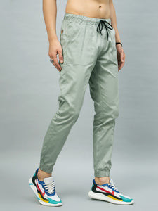 Men's Relaxed Light Pistachio Cotton Jogger Trouser