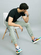 Men's Relaxed Light Pistachio Cotton Jogger Trouser