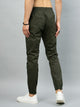 Men's Relaxed Military Green Cotton Jogger Trouser