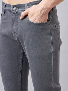 Men's Grey Denim Joggers