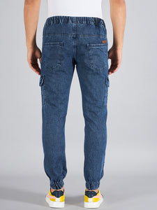 Men's Blue Denim Cargo Jogger