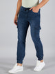 Men's Dark Blue Denim Cargo Jogger