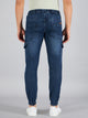 Men's Dark Blue Denim Cargo Jogger