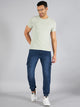 Men's Dark Blue Denim Cargo Jogger