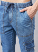 Men's Blue Denim Cargo Jogger