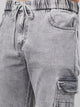 Men's Grey Denim Cargo Jogger