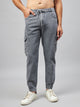 Men's Grey Denim Cargo Jogger