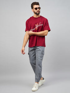 Men's Grey Denim Cargo Jogger