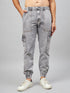Men's Light Grey Denim Cargo Jogger