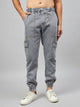Men's Grey Denim Cargo Jogger