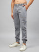 Men's Grey Denim Cargo Jogger