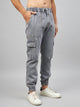Men's Grey Denim Cargo Jogger