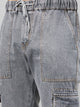 Men's Grey Denim Cargo Jogger