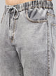 Men's Light Grey Denim Cargo Jogger