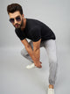 Men's Light Grey Denim Cargo Jogger