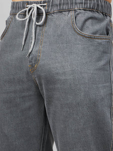 Men's Dark Grey Denim Cargo Jogger
