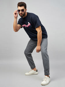 Men's Dark Grey Denim Cargo Jogger