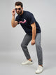 Men's Dark Grey Denim Cargo Jogger
