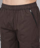 Men's Dark Brown Cotton Three Fourth Shorts