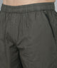 Men's Dark Green Cotton Three Fourth Shorts