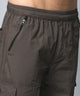 Men's Grey Cotton Three Fourth Shorts