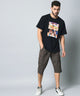 Men's Grey Cotton Three Fourth Shorts