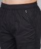 Men's Black Cotton Three Fourth Shorts