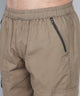 Men's Brown Cotton Three Fourth Shorts