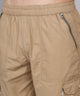 Men's Light Brown Cotton Three Fourth Shorts